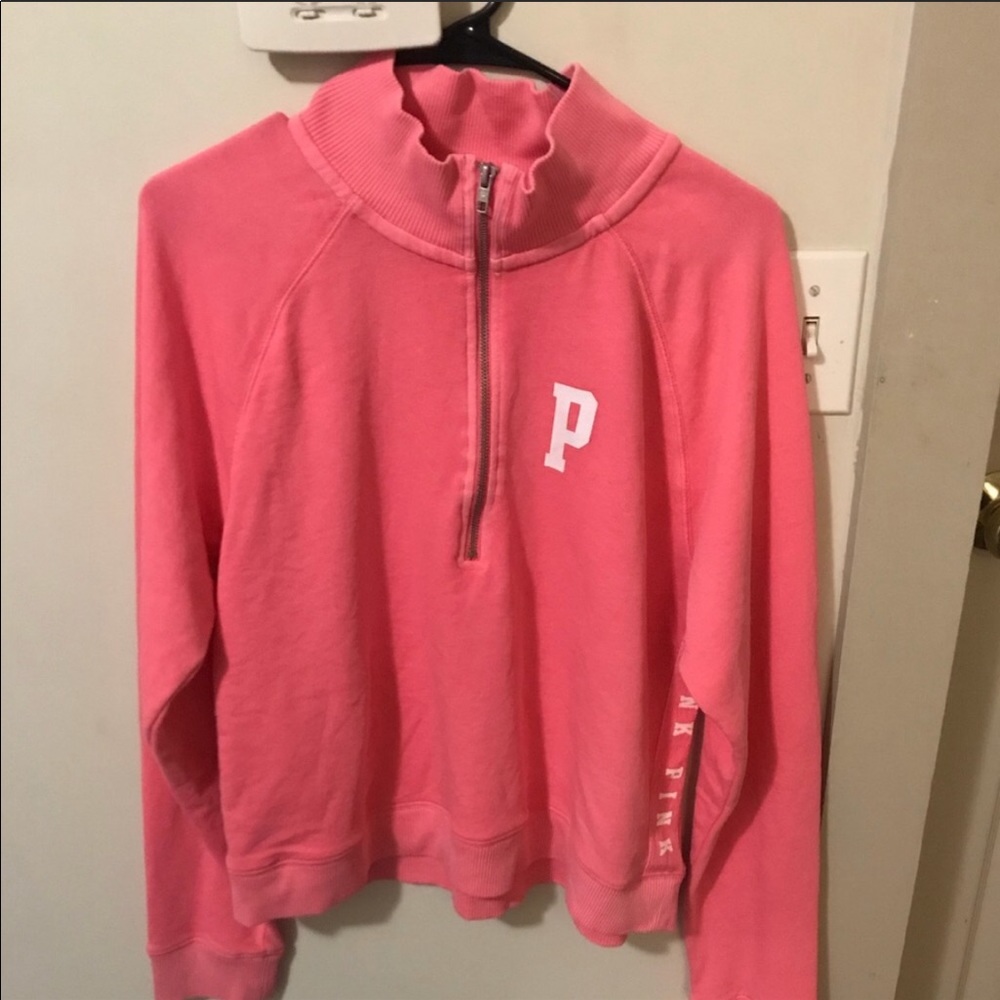 Pink quarter zip pullover - Picture 2 of 2